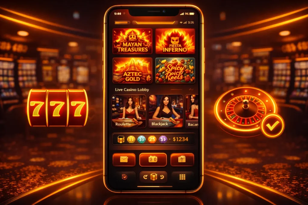 spinmacho lobby interface